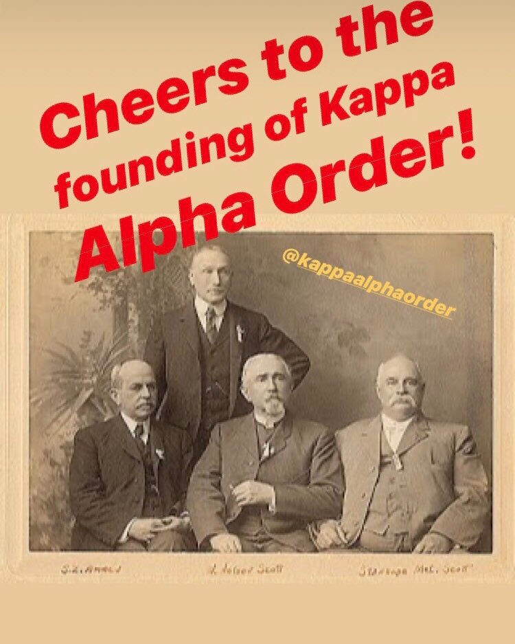 Cheers fellow brothers! <a href="/kappaalphaorder/">Kappa Alpha Order</a>