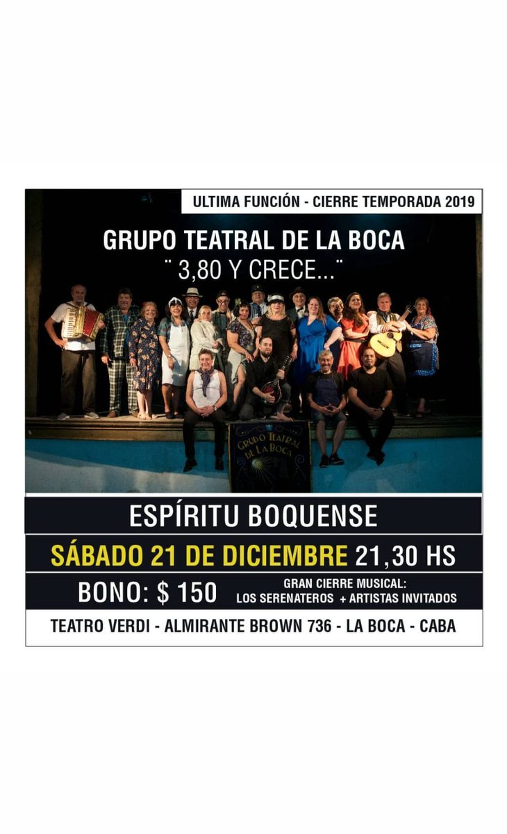 MagsAlpha's tweet photo. Última Función Temporada 2019
Despedimos el año a sala llena.
GRACIAS - THANKS - OBRIGADO!!! https://t.co/SoTThVIF1u