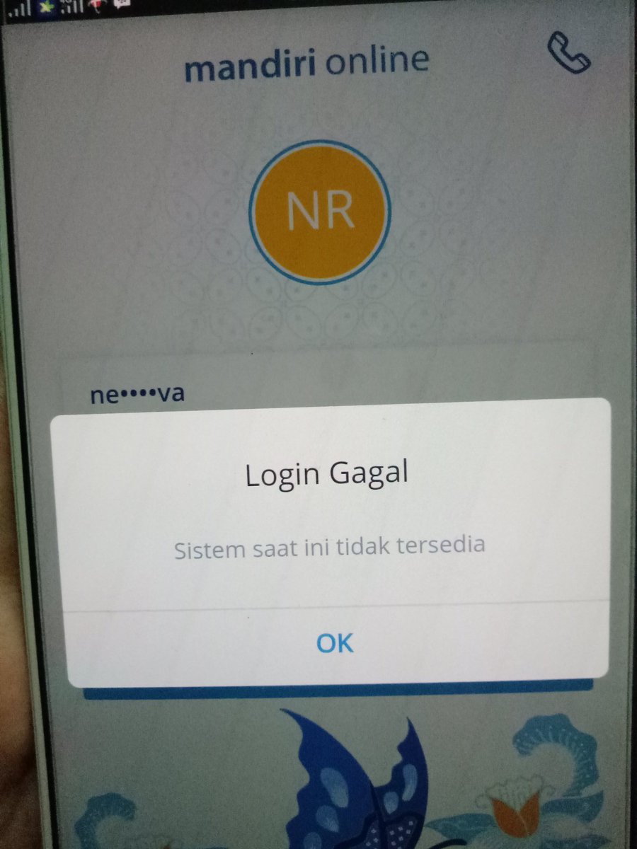 Login mbanking kenapa gini terus min ? Padahal password udah bener.. Mohon bantuan nya