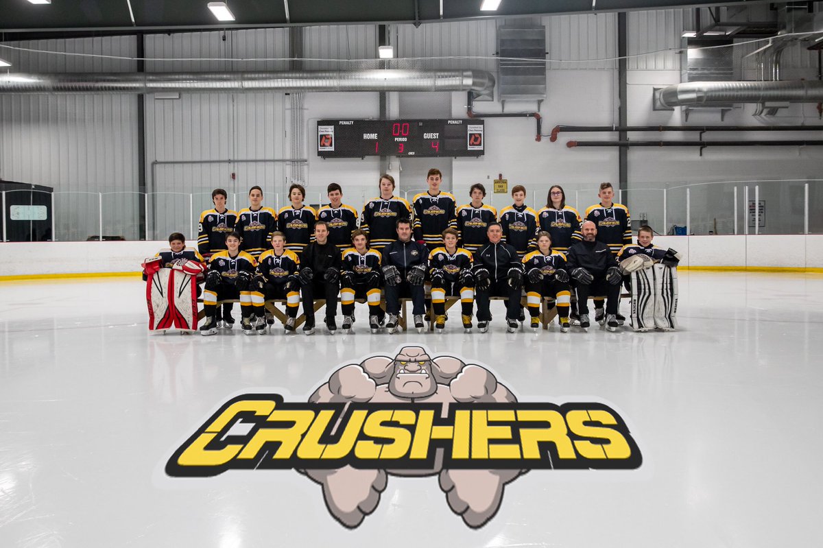 BNSCrushers1920's tweet photo. Heading into the Christmas break with a 1-1 tie vs @BNS_Guardians in @DJHLnews Bantam A action tonight. All we want for Christmas? A few more goals in 2020! Merry Christmas from this gang. https://t.co/CmvJkMkHSh