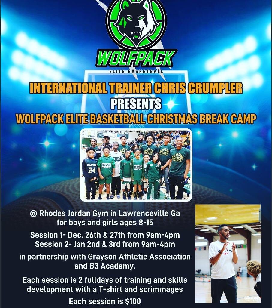 ATLPlaymakers's tweet photo. Come of and join International basketball trainer, coach Chris Crumpler for a all day camp December 26th this will be a great event over the Christmas break to join and keep you polished!! Register @ https://t.co/kYZCWtJTj9 https://t.co/I3lBYGUSuI
