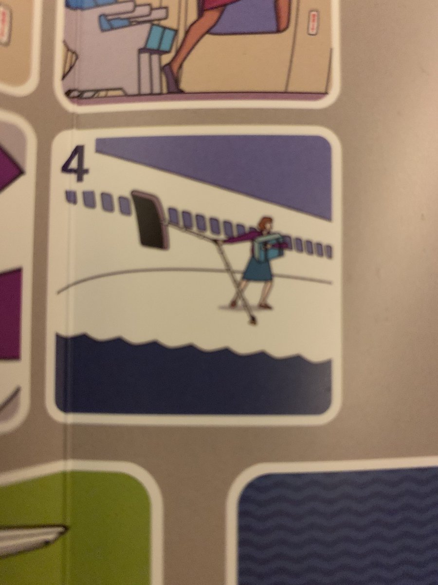 _theTOshow's tweet photo. Glad the safety manuals finally reflect exactly how I would handle an emergency situation with my duties in the exit row https://t.co/sGUvMLqb73