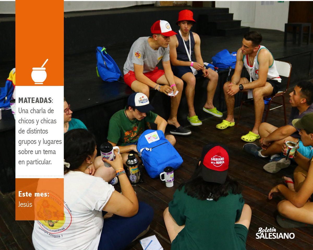 BoletinSalesian's tweet photo. #Mateadas Jóvenes que participaron del "Zatti Joven" compartieron unos mates para hablar sobre “Jesús”.
→ Sus reflexiones dieron origen a esta nota en nuestra web: https://t.co/hy1Ew4R0E2 https://t.co/GPNtIGjAjy