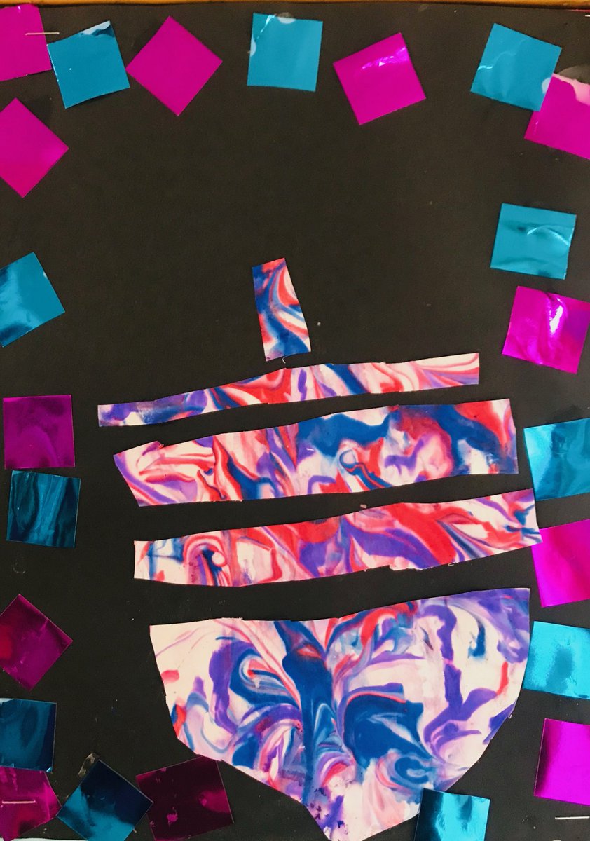 ShiraWaldman's tweet photo. Getting ready to spin the dreidel tomorrow night for #Chanukah Here are the beautiful Kindergarten #MarblePaper masterpieces @The_OJCS #TheOJCSDifference https://t.co/KqkUBJ6Xyd