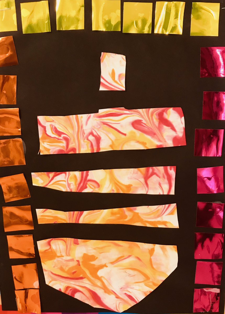 ShiraWaldman's tweet photo. Getting ready to spin the dreidel tomorrow night for #Chanukah Here are the beautiful Kindergarten #MarblePaper masterpieces @The_OJCS #TheOJCSDifference https://t.co/KqkUBJ6Xyd