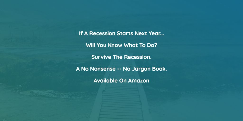 A recession will happen sooner or later.

It is part of the economic cycle.

Are you prepared?

Book Available on Amazon

mybook.to/survivetherece…

#brexit #recession #survivetherecession #economy #economicnews #money #business #news #gold #wealth #stocks #kindle #books #amazon