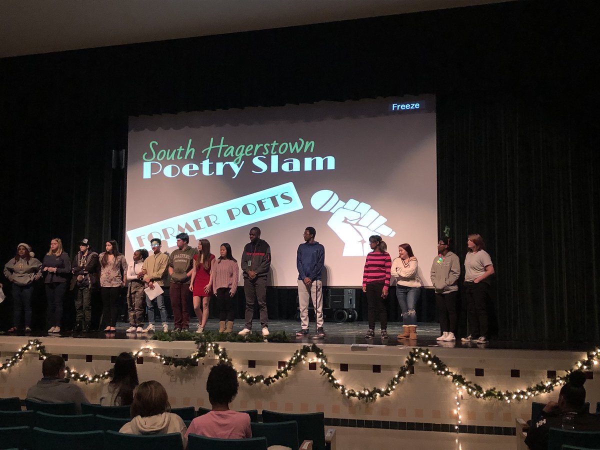 marshmegengl's tweet photo. On Friday the 9th Grade English team hosted it’s 3rd Annual Poetry Slam. It was awesome and wonderful, emotional and heart warming. I loved it. Thanks to Kristen Kelly for starting this tradition, and to 9th Grade Team for carrying it on and making it stronger each year! https://t.co/x43R4fsAWp