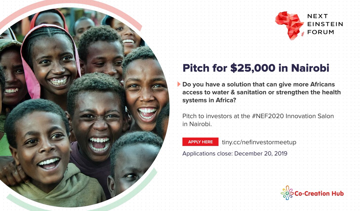 The deadline for the #NEF2020 has been extended to the 29th of December.

Are you a science-driven entrepreneur with a breakthrough innovation solving critical problems in #Africa? 

Here's your chance to take your solutions from Lab to Market.
Apply here: tiny.cc/nefinvestormee…