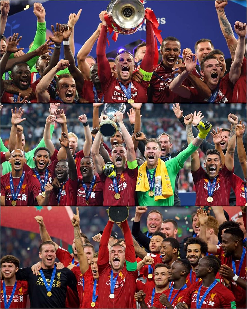 lfc_cb's tweet photo. Champions League winners π
Super Cup winners π
Club World Cup winners π
Not bad for 1 years work! #YNWA #LFCCB https://t.co/spDdJhiBOl