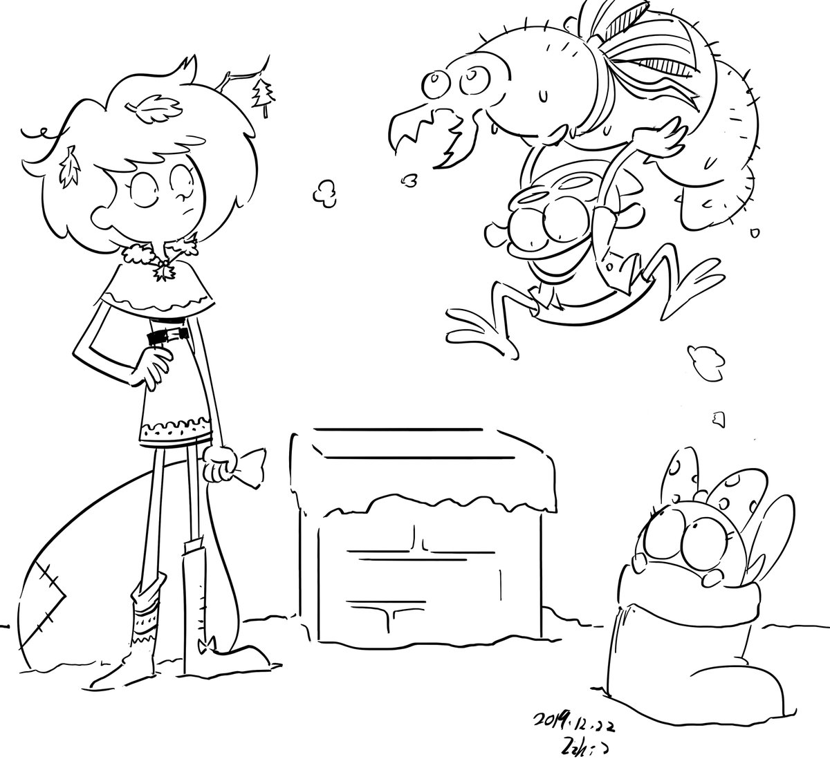 #Amphibia
drawing again
😆❤️👍🎄 