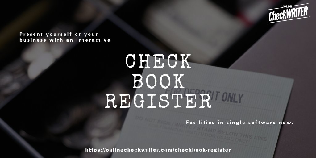 webcheckwriter's tweet photo. https://t.co/LgefN7eNcZ
Check Register facility helps you to carry out your business dealings as a convenient tool.
#OnlineCheckWriter #CheckbookRegister
#CheckbookRegisterPrintable #CheckbookRegisterFree
😇 https://t.co/66Icd1UL7b