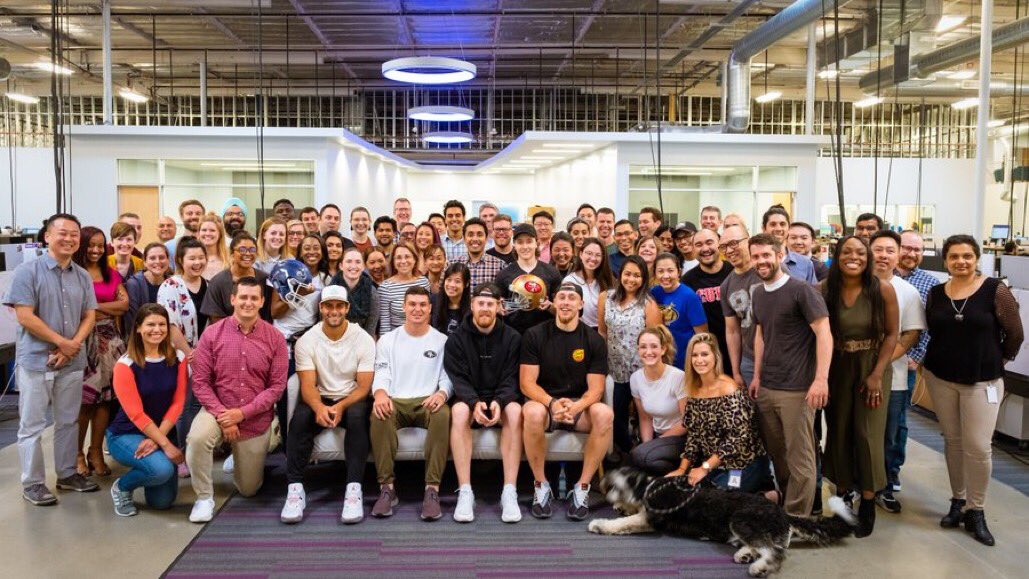 Joseph_DeSimone's tweet photo. This @49ers team is fun to watch, especially Jimmy Garoppolo and George Kittle!! Honored for us at @Carbon through @RiddellSports to support innovation for head protection #ProtectItAll @JimmyG_10 @gkittle46 https://t.co/aTBN8funCQ
