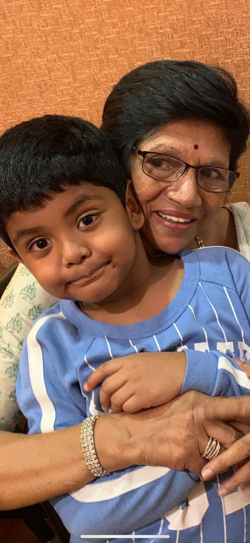 Sachin the naughty naughty bird with his aachi