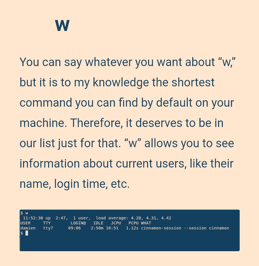 linuxtipss's tweet image. Follow us @linux_tips_tutorials
Do you know?
The "W", it's shortcut command in Linux
#linuxcommand #linuxfun #linuxtips #sundaytrip #linux