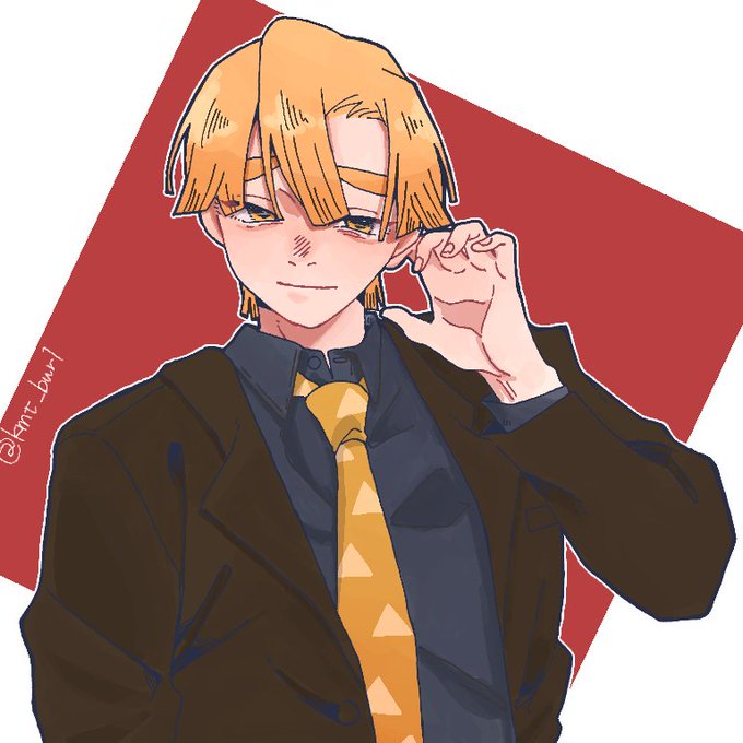 ぶり大根（かわず）さんがTwitterに投稿した我妻善逸(鬼滅の刃)のイラスト。