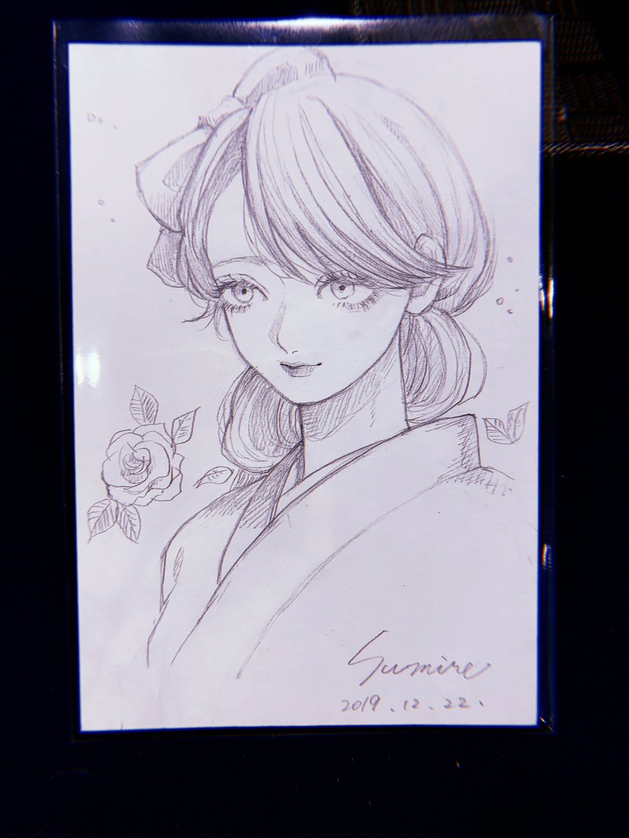 鉛筆画追加してます。さっちゃんとひろちゃん☺️ 