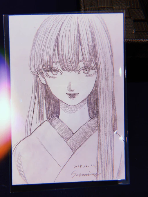 鉛筆画追加してます。さっちゃんとひろちゃん☺️ 