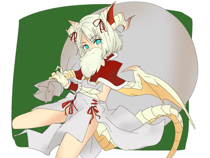 これが1Pカラー見返してみたら3年前くらいのワンドロもクリスマスにミルちゃん描いてた 