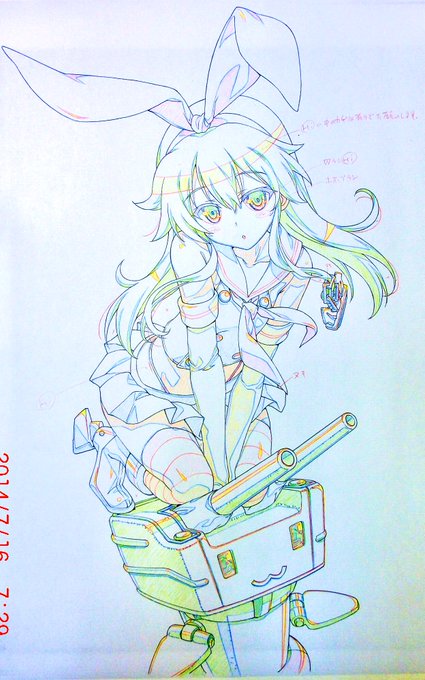 艦これの島風。
同人グッズ用に描いたモノ。
組み合わせてお風呂ポスターになりました。 