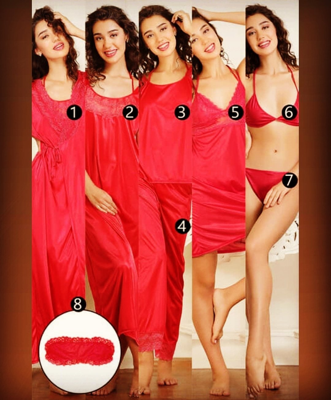 ShopperMb on X Buy Nightwear Collection Night Dress Nighty 8 Pc Satin Nightwear Set Shop Now https t ZChjjmAoMS Deal Price Rs. 1599 Discount 54 OFF nightwear nightwearcollection nightdress nighty n...
