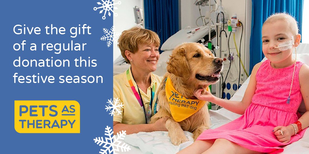 PetsAsTherapyUK's tweet image. This Christmas, why not give a gift of a regular donation, and support the work of our volunteers and their behaviourally assessed pets?   

To sign up to make a monthly donation, click the link below. petsastherapy.org/support-us/pat…   

#PAT #PetsAsTherapy #TherapyDog #Christmas