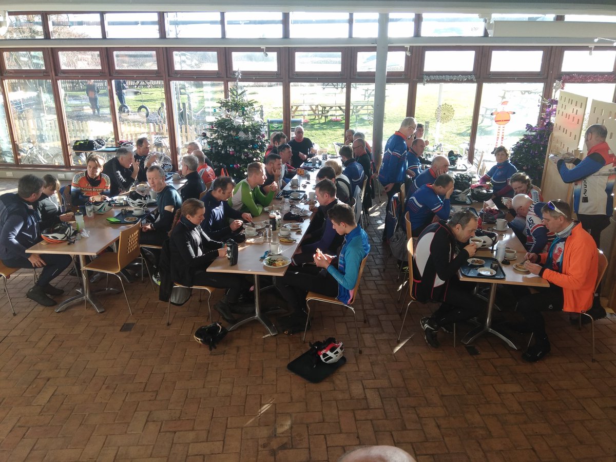 Yesterday's Christmas club rides to the Forest Café at Marston Moretaine for mince pies!