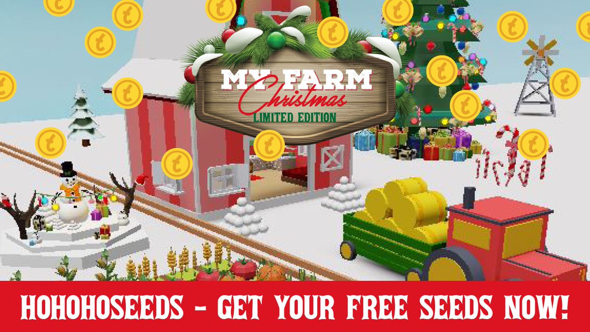 Toya Play On Twitter Happy Holidays The Christmas Season Has Come To My Farm Be Sure To Use The Promo Code Hohohoseeds For Some Free Seeds To Plant New Crops Roblox Robloxpromocodes - robloxpromocodes.come