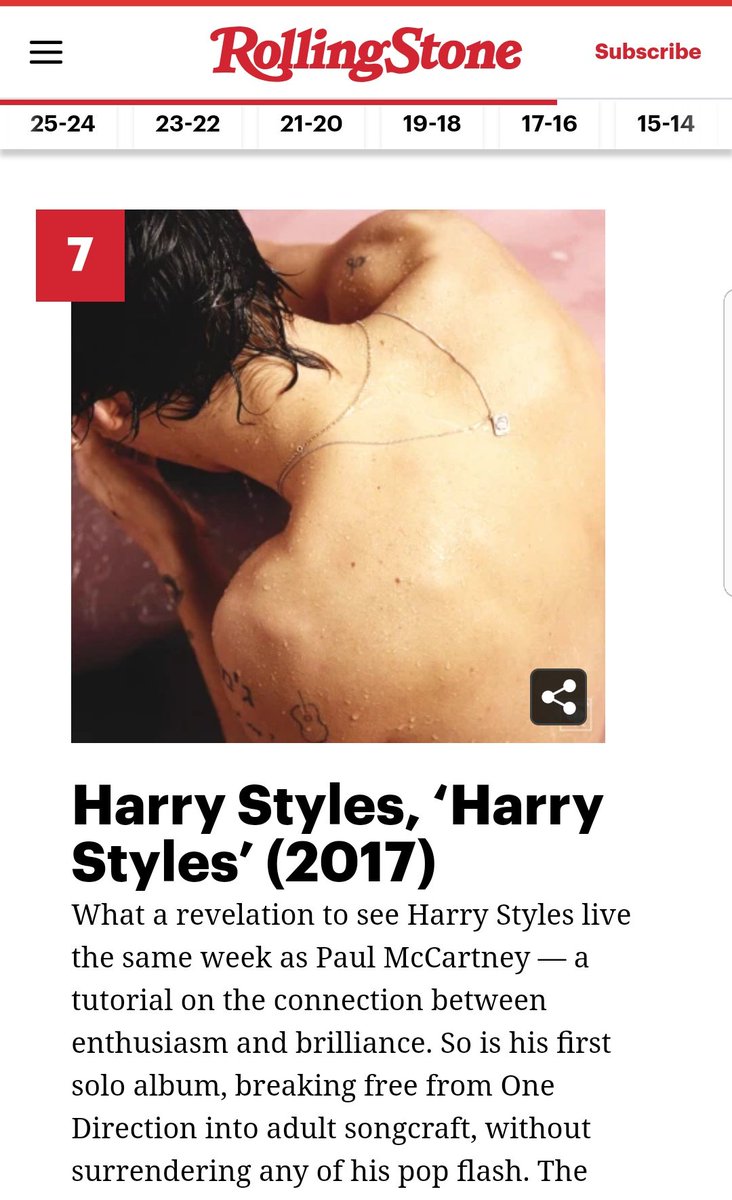 Harry has proved again and again this decade that he is indeed one of the best artists out there and he is one of the 20 artists of this DEACDE.