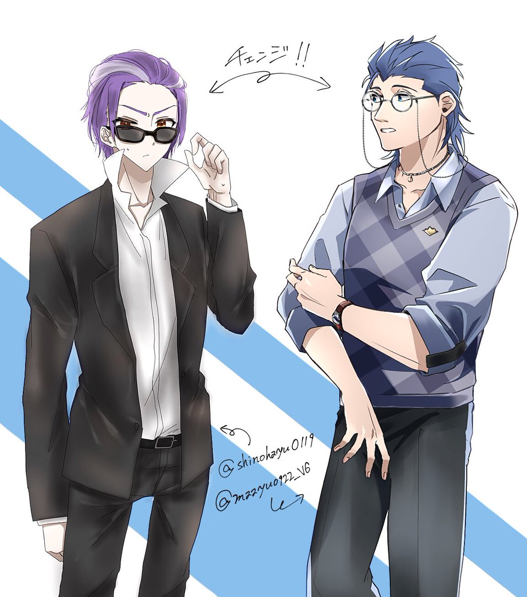 ヒプマイ ヒプマイ 2bro 躑躅森盧笙 兄者 推し合作ということで しのは まぁゆのイラスト