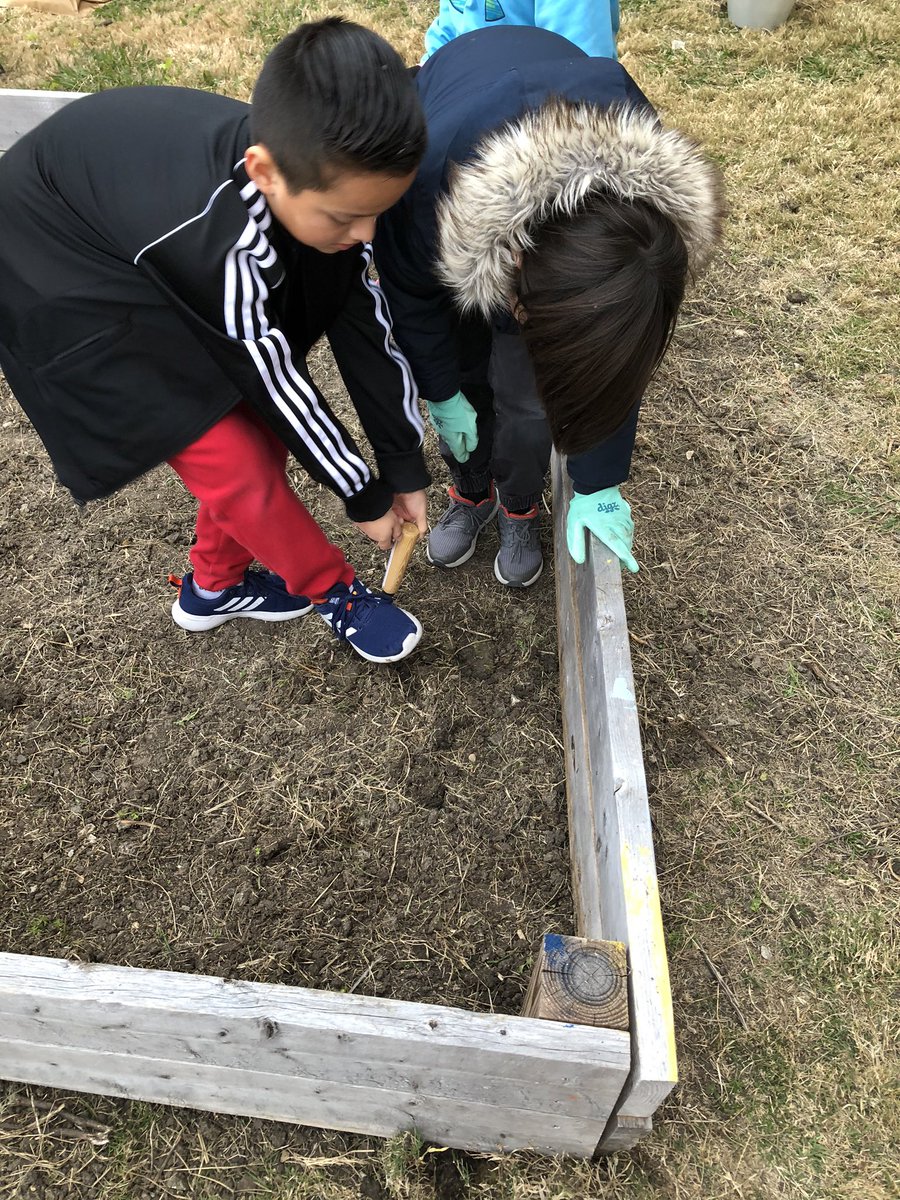 Our Camey Gardening Club worked hard cultivating our raised plant beds in order to be ready for winter/early spring planting, and in the process learned the importance of proper recycling! Thank you <a href="/campbellcameygt/">Stephanie Campbell</a> for all of your help and expertise!