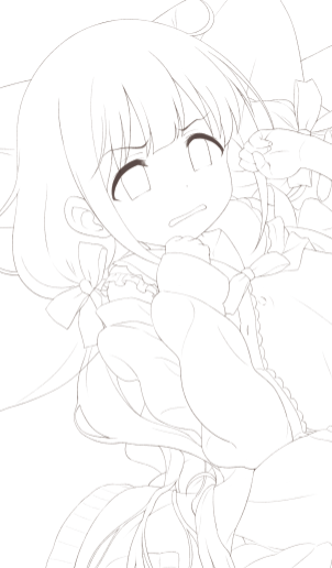 線画描けた…☺️ 