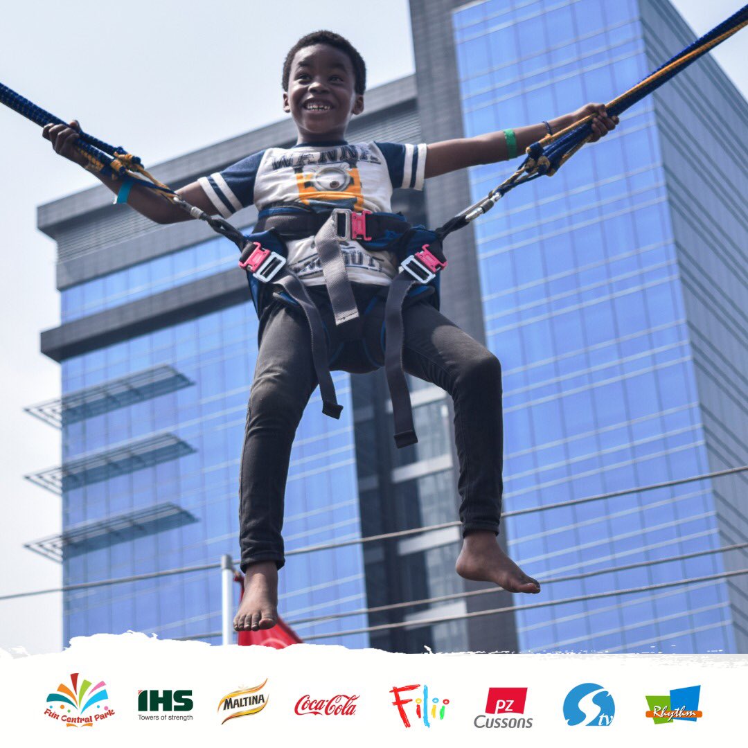 funcentralpark's tweet photo. Look mommy, I’m up in the sky!”
Trampoline harness rides are so much fun. All that adrenaline!! Tickets are on sale at the venue.  Sunday, 22nd of December 2019. ⏰ : 11am to 8pm. 
Venue: Fantasy Land, Ikoyi, Lagos. 
Tickets: 2000 Naira. (Free entry for kids under 2 years) https://t.co/CyvHhcM53W