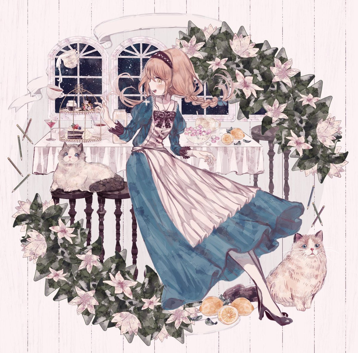 「アッサムティーのひととき☕️ 」|すぴか🌙イラスト集BOOTH通販のイラスト