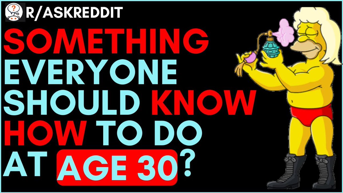 reddit_boss's tweet image. Check out my latest video "What is something everyone should know how to do at age 30? - r/askreddit"
#reddit
#age30
#love
#relationship
#people
#man
#women
Watch Now: youtu.be/IfWpA4dVbxI