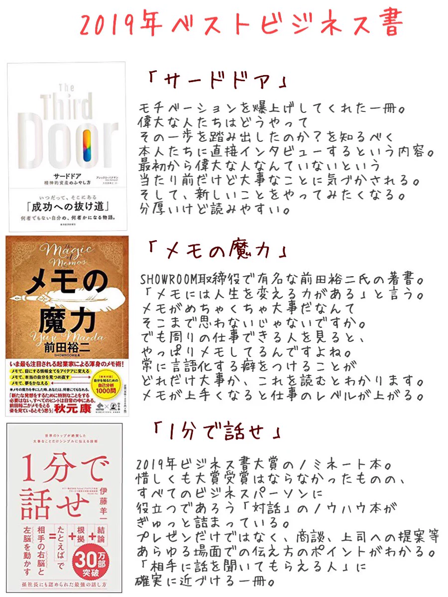 おすすめのビジネス書！今年中に読んでみて！