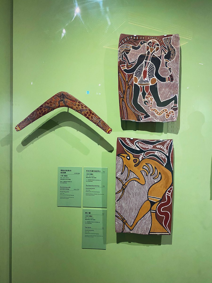 国立台湾博物館??
オーストラリア原住民の木肌アートの展示 