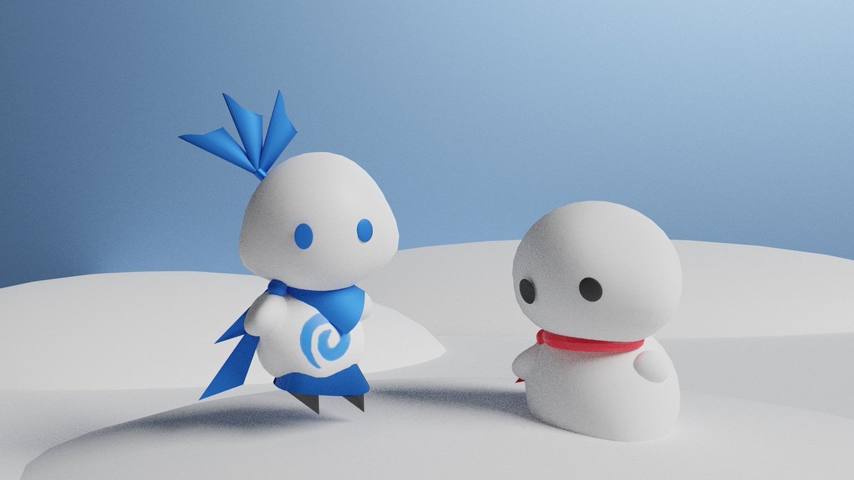 DaryoSharlah's tweet photo. I know its early but I was excited to post so #MerryChristmas
@cheezygraham @Grumpyface
#blender #art #myart #3d #3dart #blender3d #3drender #3drendering #render #Christmas #Wispin #Grumpyface #Grumpyfacestudios #ghost #snowman #snow #MerryChristmas2019 #happyholidays #cute https://t.co/1ZKE0yzpG4