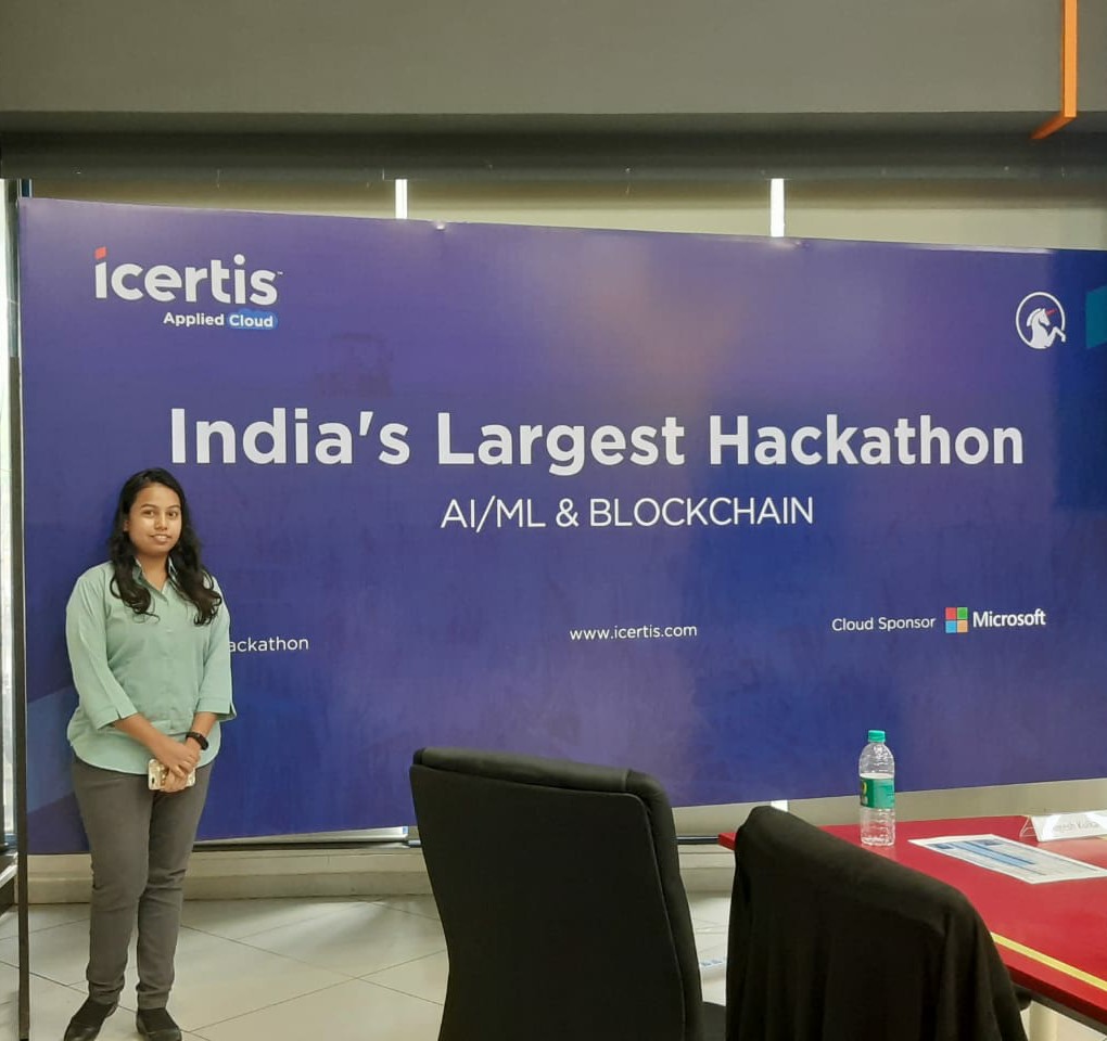 AshwiniD20's tweet photo. Attending finale of 'Iceris India's Largest Hackathon AI/ML &amp; Blockchain' Got to know lot many out of the box ideas with the power of blockchain #icertis #blockchain #artificialIntelligence #icertisHackathon https://t.co/NGVdOQL5ZM
