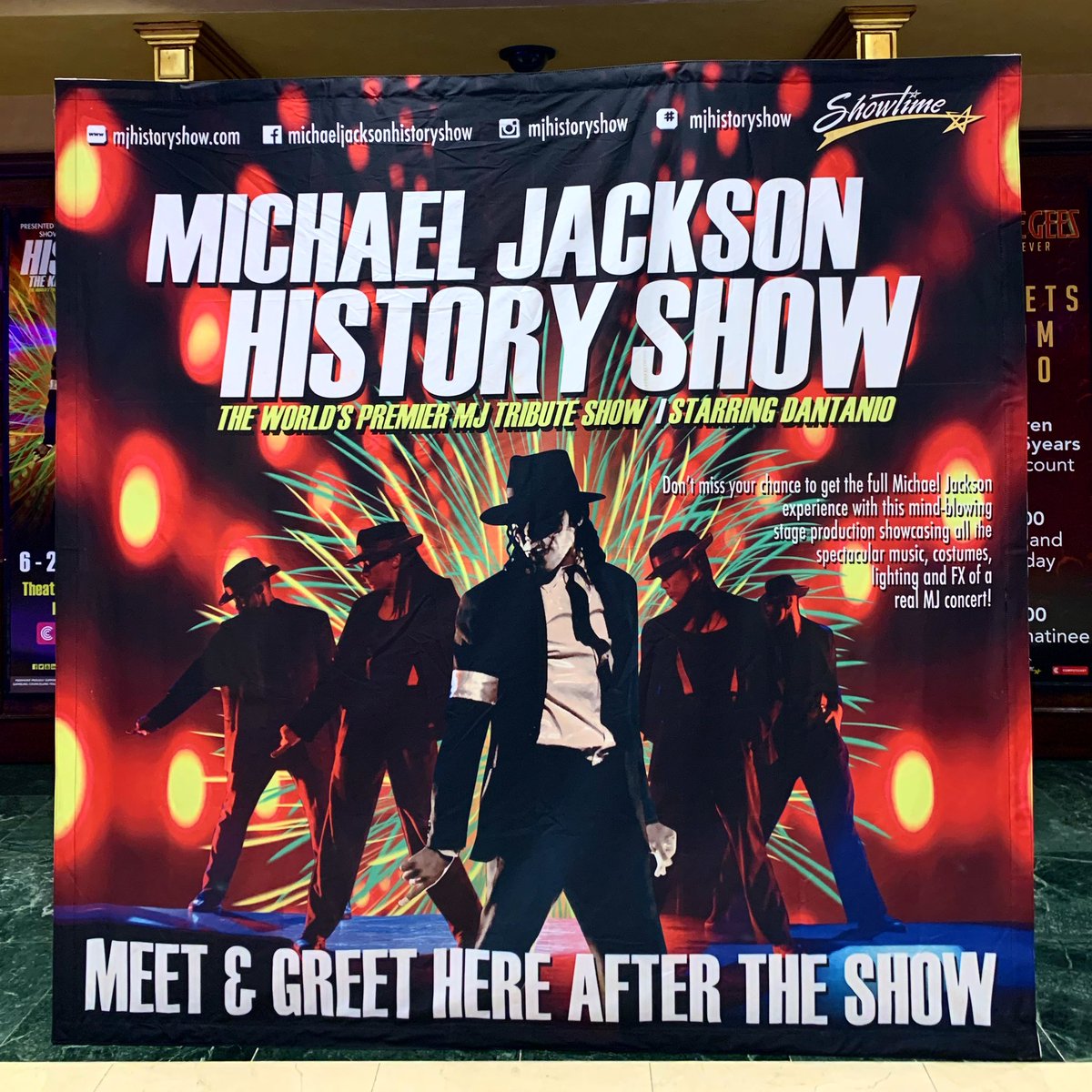 FINAL SHOW: On behalf of the entire #MJHistoryshow cast and crew, we’d like to thank you for your support over the past 3 weeks in Johannesburg! Today is our final performance at @emperorspalace and we can’t wait to end our SA tour on a high note! We Love you! ❤️

#kingofpop