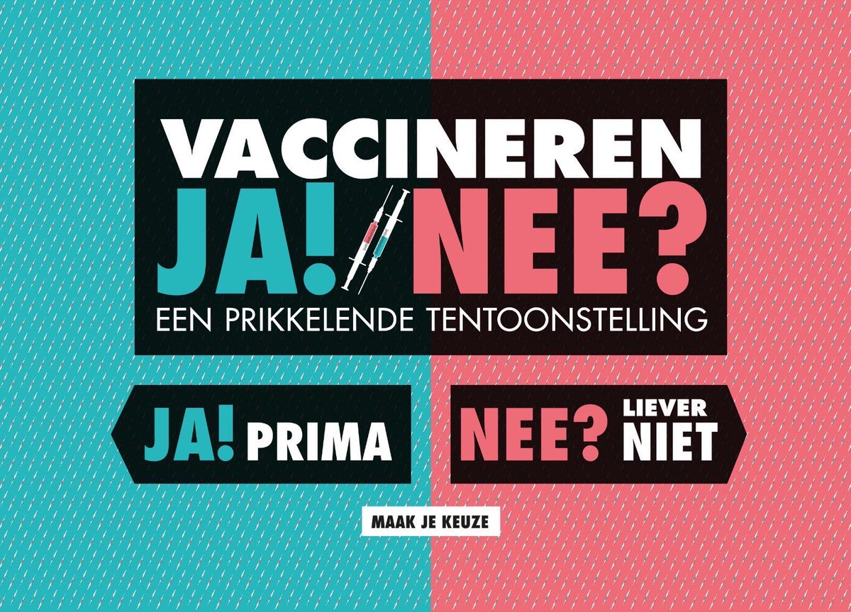 MinVWS's tweet photo. Is #vaccinatie voor jou vanzelfsprekend? Er is veel tegenstrijdige informatie te vinden. Langs de routes van de tentoonstelling ‘Vaccineren Ja!/Nee?’ in @HetNatuurhist worden feiten en fabels over vaccineren wetenschappelijk belicht. https://t.co/ZBjwWatlFp https://t.co/Z2tYZ4ztPH