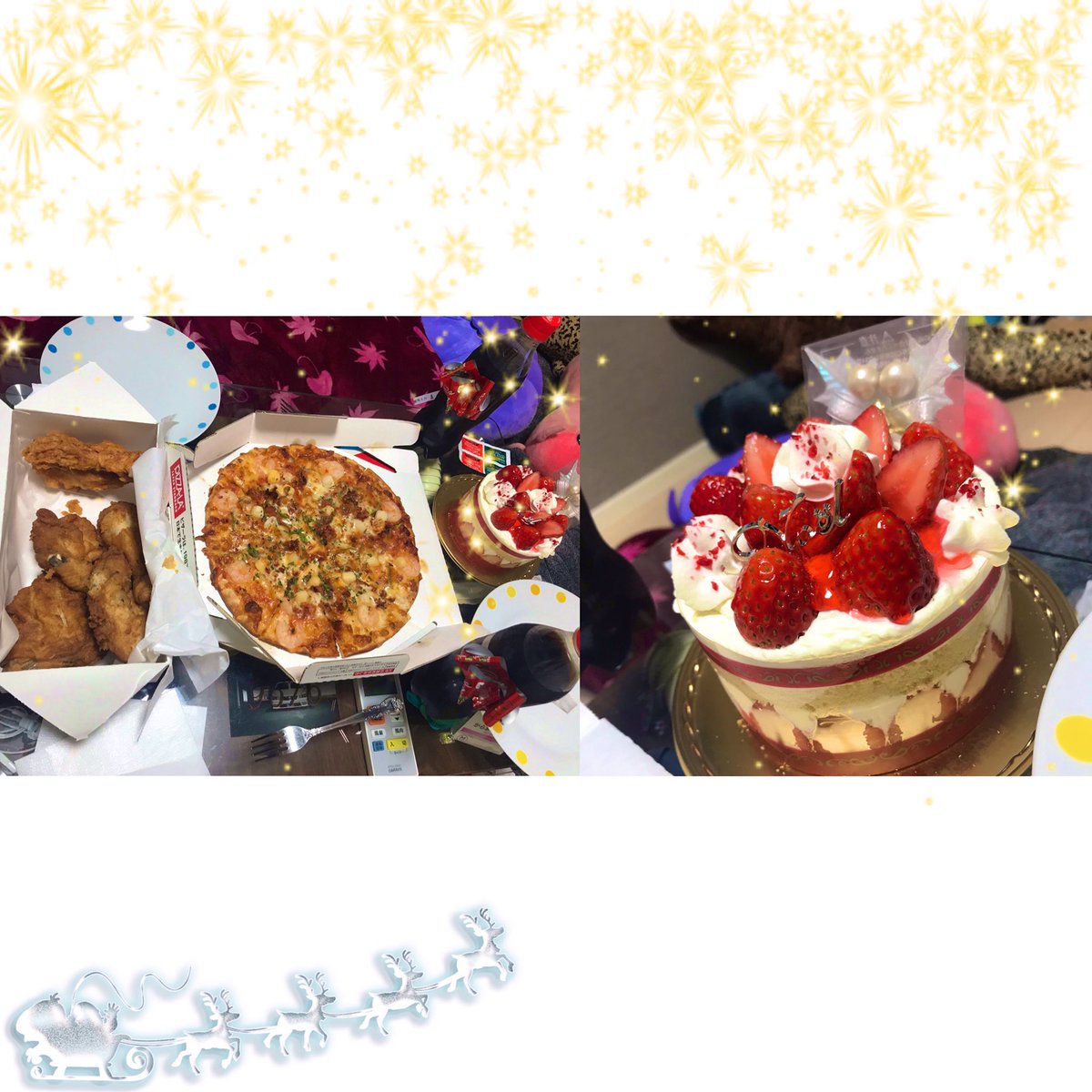 krrp10's tweet photo. 早めのクリスマスパーティー🎄
たーくさん食べたね🍗

今年も一緒に(*´˘`)♡
プレゼントもめっちゃ喜んでくれて
よかったぁෆ̈
いつきからは
可愛いニット帽にブレスレット
後、指輪…たくさんプレゼントもらっちゃったょぉ😭💓嬉しかったぁ💓

早く指輪届かないかなぁ👩‍❤️‍👨💍
本当にありがとう|ω•`๑)ਭ₹ https://t.co/00F4aQ0Cxv