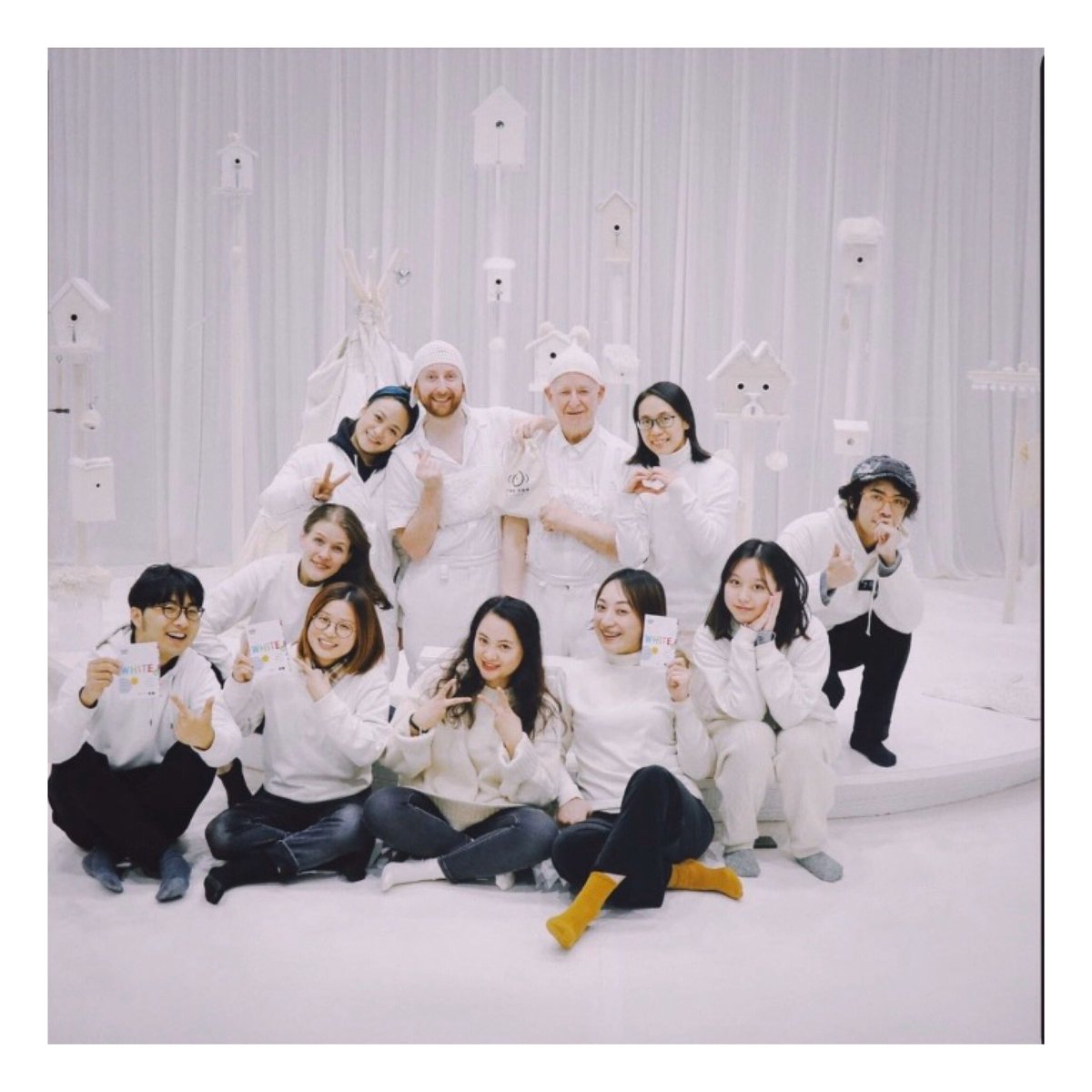 CWheelsTheatre's tweet photo. When the whole office gets the “White” memo. 👌
.
It’s Cotton and Wrinkle’s last day in Hangzhou today, before they head to Shanghai. Bye everyone at #ArtSpaceForKids!
.
#catherinewheels #white #theatre #childrenstheatre @TheMichaelDylan #IanCameron https://t.co/kPR9HXkc94