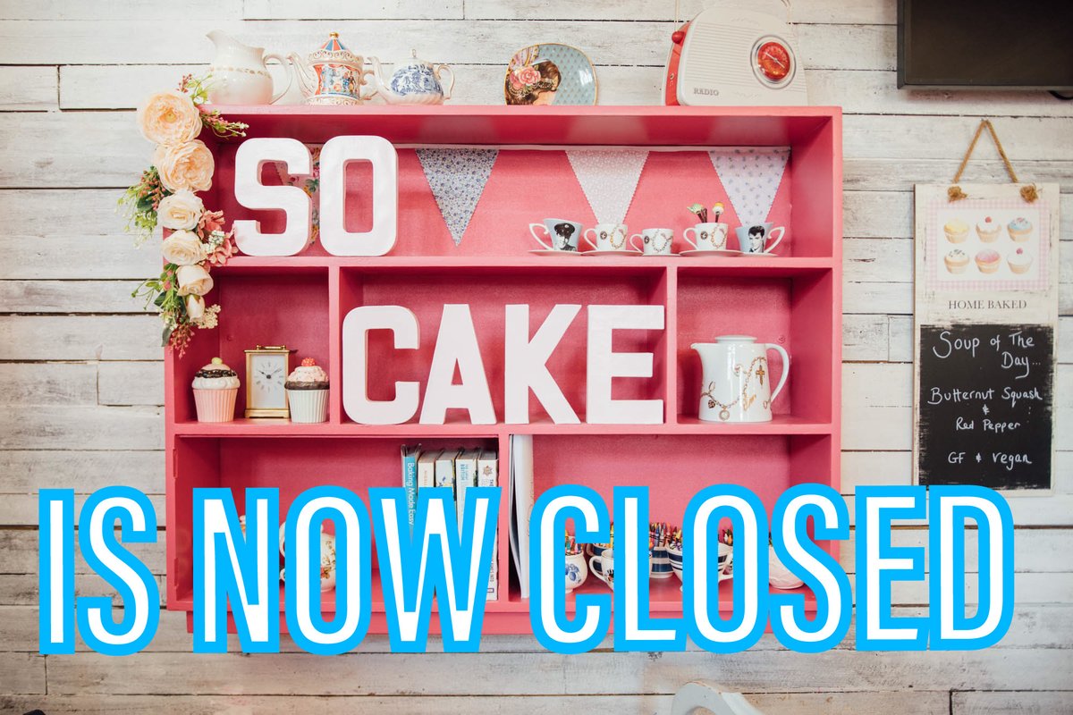 We’re sad to say that SO:CAKE is now closed, but we’d like to thank everyone who supported the tearoom since opening in April. We hope you all enjoyed our tasty treats and we wish you all well. Look out for an exciting new venue coming soon! #supportlocal #supportitorloseit