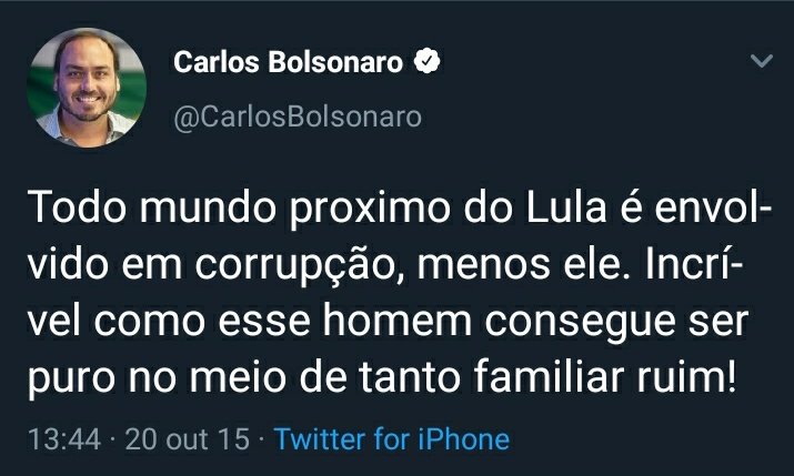 jackie_bahia's tweet photo. Impressionante como esse tuite envelheceu tão bem kkkkkk
#BOLSONAROELADRAO https://t.co/LmaVl3aMrx