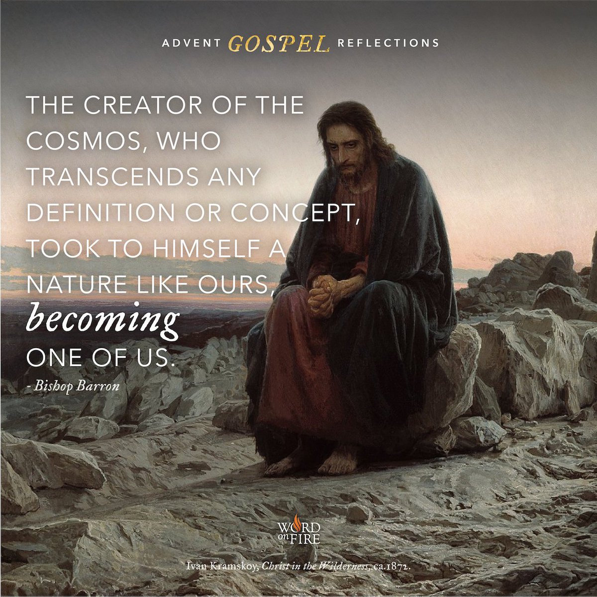 Bishop Robert Barron The Creator Of The Cosmos Who Transcends Any Definition Or Concept Took To Himself A Nature Like Ours Becoming One Of Us Read The Full Reflection At