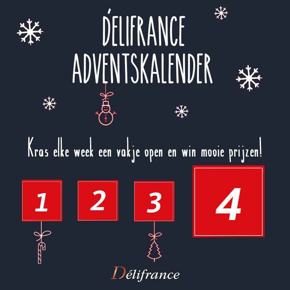 Ho, ho, ho, in deze laatste week van de Délifrance Adventskalender maak je kans op de hoofdprijs! Benieuwd wat die hoofdprijs is? Kras snel het vierde vakje open via: advent.delifrancerestaurants.nl
*
*
#adventskalender #délifrance #aftellen #kerst #hoofdprijs #win