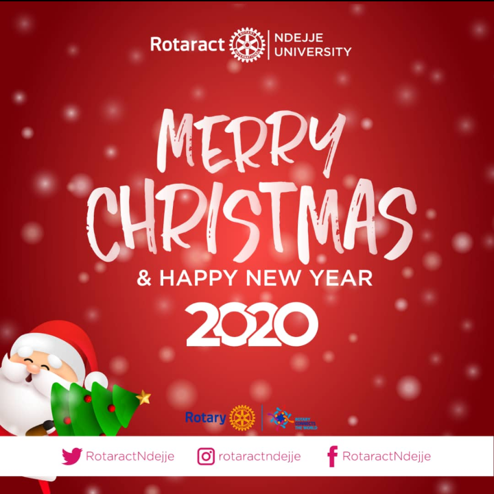 RotaractNdejje's tweet photo. Rotaract Club of Ndejje University wishes you a Merry Christmas and a happy new year

#festiveseason #christmas #2020 #rotaract9211 #rotaryinternational https://t.co/bYYK065aXB