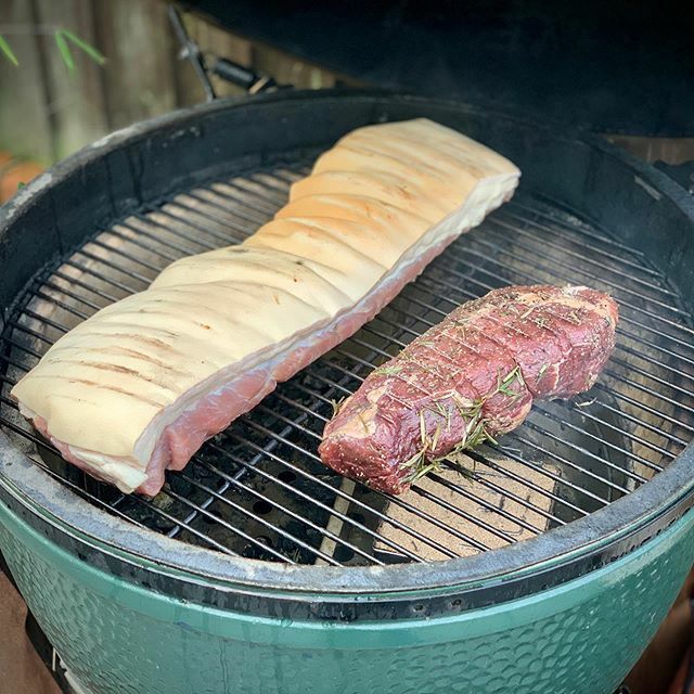 Just over 5Kg of home cured pork loin and some cured beef being treated to some beech smoke. The beef will then be air-dried for about a month. I’m not sure the bacon will last that long though.
#meatsmokefire #biggreenegg #curing #smoking