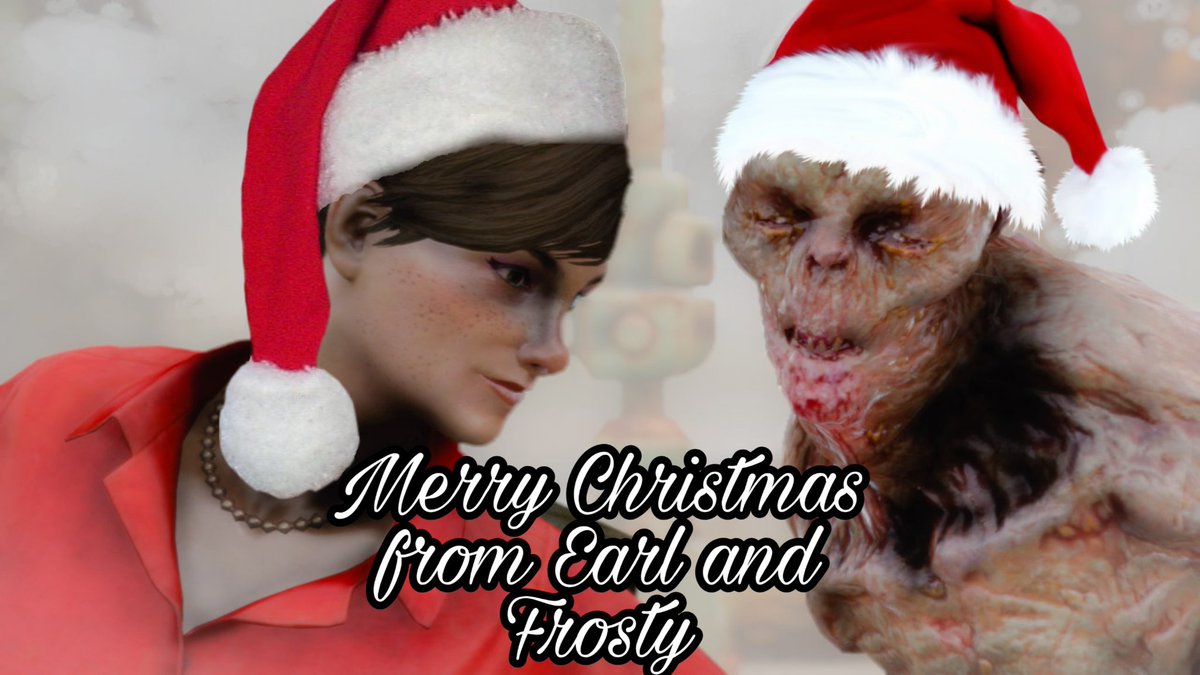 Merry Christmas and happy holidays from <a href="/FalloutFrosty/">Frosty 🎮📸</a> and me!

#Fallout76 #Fallout #LoveintheWasteland #PhotoMode #christmascard #Xbox