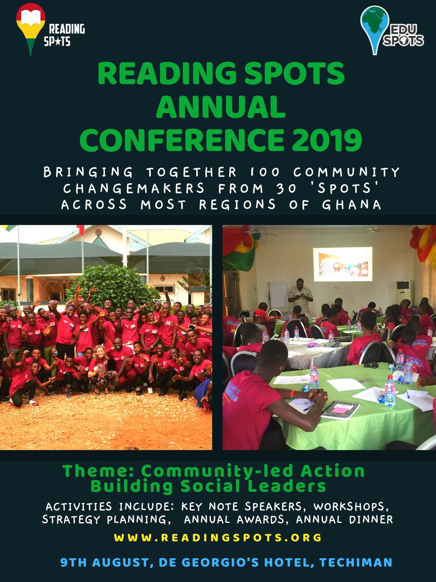 eduspots's tweet photo. We're reflecting on the various conferences we've led and been involved in during 2019 in Ghana and the UK! So much experience shared, and inspiration acted on since. #eduspotsfever #2019inreview #ourcollectivefuture https://t.co/ochuBVIQwz